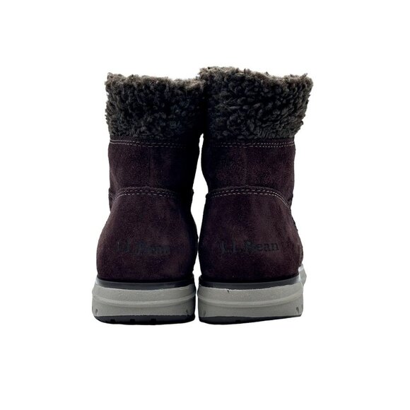 L.L. Bean Mountain Lodge Boots With Sherpa Fleece Primaloft Brown Women 6 NWOB - Picture 5 of 8